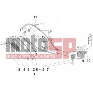 Vespa - S 50 2T COLLEGE 2008 - Exhaust - silencers - 834187 - ΡΟΔΕΛΛΑ