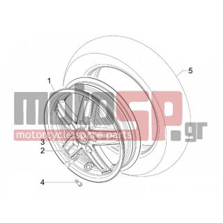 Vespa - S 50 2T COLLEGE 2012 - Frame - front wheel - 270991 - ΒΑΛΒΙΔΑ ΤΡΟΧΟΥ TUBELESS D=12mm