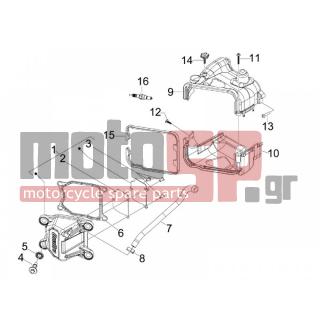 Vespa - S 50 4T 4V COLLEGE 2010 - Engine/Transmission - COVER head - 848993 - ΣΩΛΗΝΑΚΙ ΕΞΑΕΡ ΛΑΔΙΟΥ SCOOTER 50 4T