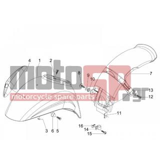 Vespa - S 50 4T 4V COLLEGE 2010 - Body Parts - Apron radiator - Feather - CM179201 - ΒΙΔΑ TORX M6x22