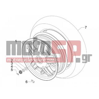 Vespa - S 50 4T 4V COLLEGE 2012 - Frame - rear wheel - 270991 - ΒΑΛΒΙΔΑ ΤΡΟΧΟΥ TUBELESS D=12mm
