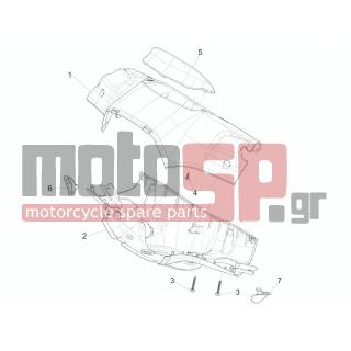 Vespa - SPRINT 125 4T 3V IE 2014 - Body Parts - COVER steering - 297498 - ΒΙΔΑ M3x12
