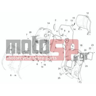 Vespa - SPRINT 125 4T 3V IE 2015 - Body Parts - Storage Front - Extension mask - D9004468091 - ΚΛΙΠΣ ΠΛΑΣΤΙΚΩΝ BEVERLY 300 MY10-PORTER