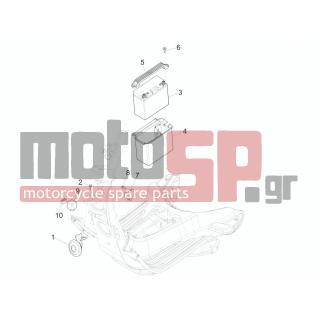 Vespa - SPRINT 50 4T 4V 2014 - Ηλεκτρικά - Relay - Battery - Horn - B016777 - ΒΙΔΑ M6X16 SCOOTER CL10,9